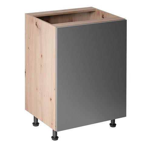 Spodní kuchyňská skříňka Langen D60 – tmavě šedá / dub artisan