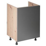 Dřezová kuchyňská skříňka Langen D60Z – tmavě šedá / dub artisan