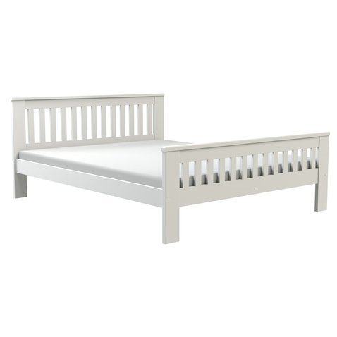 Dvoulůžková postel Laura 160 cm - bílá borovice - 01