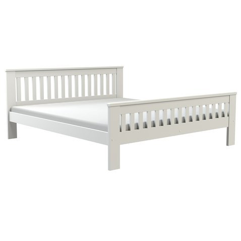 Moderní manželská postel Laura 180 cm - bílá borovice - 01