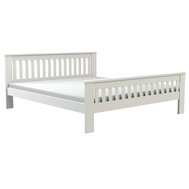 Moderní manželská postel Laura 180 cm - bílá borovice