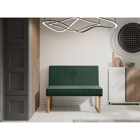 Čalouněná jídelní lavice Milano délka 120 cm - tkanina Ontario 35 - tmavě zelená