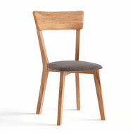 Dubová jídelní židle Leon 3 - přírodní / šedá