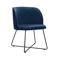 Čalouněná jídelní židle Livia Cross 3 - tmavě modrá námořnická