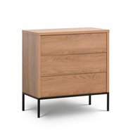 Komoda Loft Karmel 3S – moderní loftový styl, karamel + černý kov