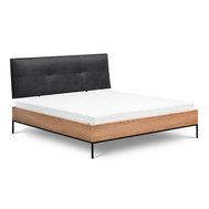 Designová postel Loft Karmel s čalouněným čelem