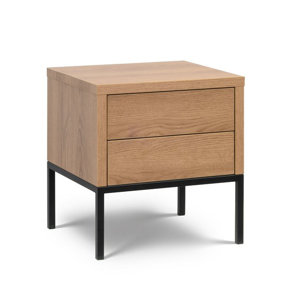 Noční stolek Loft Karmel s kovovou konstrukcí
