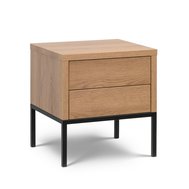 Noční stolek Loft Karmel s kovovou konstrukcí