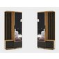 Předsíňová stěna Loft - craft zlatý/černý mat - 03