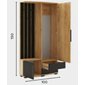Předsíňová stěna Loft - craft zlatý/černý mat - 02