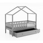 Domečková postel Emily 3 s úložným prostorem - 120 x 200 cm - šedá 02
