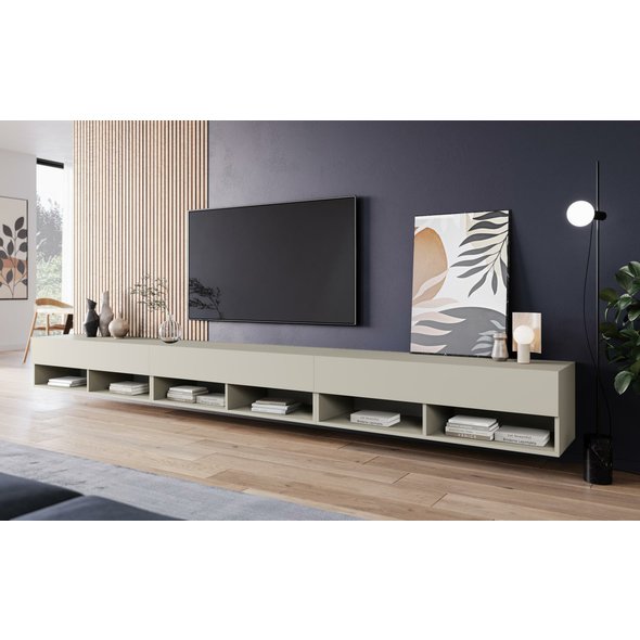 Designový TV stolek Lowboard A 300 kašmír (matný)