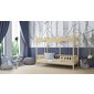 Dětská postel ve tvaru zámku Dragon 2 - 120 x 200 cm - přírodní borovice 01