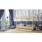Masivní dětská postel Dragon 3 s úložným prostorem - 120 x 200 cm - přírodní borovice 01