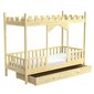Masivní dětská postel Dragon 3 s úložným prostorem - 80 x 160 cm - přírodní borovice 03