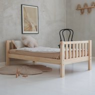 Jednolůžková postel Basic Classic z masivu - 90 x 190 / přírodní