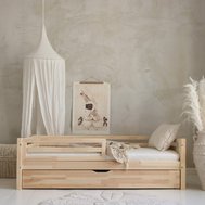 Dětská postel Basic Fello Plus s úložným prostorem - 80 x 160 cm / přírodní