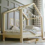 Dětská masivní postel Housebed klasik - 80 x 190 cm / přírodní