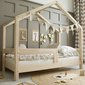 Domečková postel Housebed se zábranou - 90 x 190 cm / přírodní 02