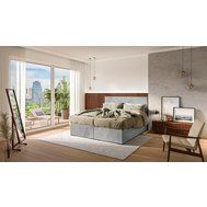 Manželská čalouněná postel Lemo s úložným prostorem - 180 x 200 cm