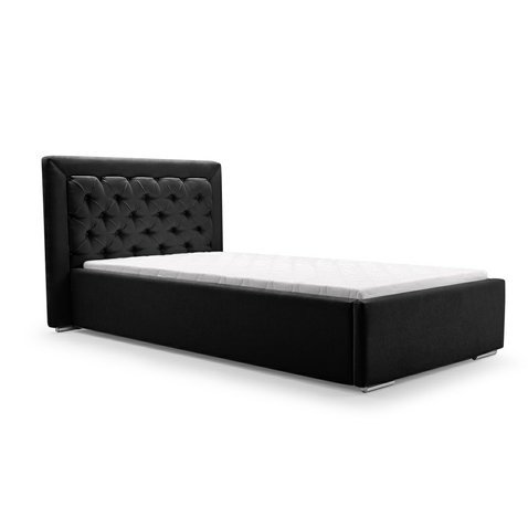 Černá čalouněná postel Madera 5 - 90 x 200 cm - 01