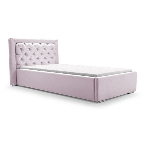 Čalouněná postel Madera 1 - 90 x 200 cm - světle růžová 01