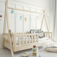 Dětská postel Teepee 90 x 190 cm - přírodní