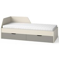 Moderní postel se zásuvkami Melo - cashmere/antracit
