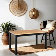 Moderní rozkládací jídelní stůl Modena 1 – 140 × 80 cm › 180 cm - dub grandson/černá 01