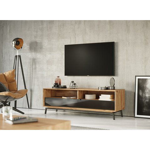 Dubový TV stolek Modern Loft 2 - 160 cm - 01