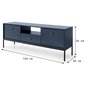 Prostorný TV stolek Mono - tmavě modrá - rozměry 1