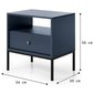 Noční stolek Mono - tmavě modrá - rozměry 1