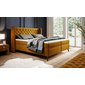 Manželská čalouněná postel Madison + topper - 160 x 200 cm - žlutá okrová 04