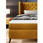 Manželská čalouněná postel Madison + topper - 160 x 200 cm - žlutá okrová 07