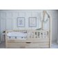 Masivní dětská postel Mali Plus mini domeček - 70 x 140 cm - přírodní borovice 03