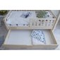 Masivní dětská postel Mali Plus mini domeček - 70 x 140 cm - přírodní borovice 06