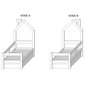 Masivní dětská postel Mali Plus mini domeček - 70 x 140 cm - přírodní borovice 07