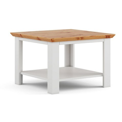 Dřevěný konferenční stolek Marone Elite - bílá / přírodní 01