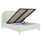 Čalouněná dvoulůžková postel Melany - 160 x 200 cm - bílá 04