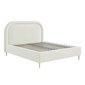 Čalouněná dvoulůžková postel Melany - 160 x 200 cm - bílá 03