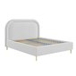 Čalouněná dvoulůžková postel Melany - 160 x 200 cm - světlounce šedá