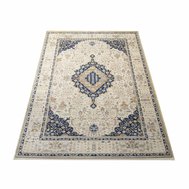 Vintage koberec Milas - modrý vzor / béžová - 200 x 290 cm