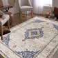 Příjemný koberec Milas  - modrý vzor / krémová - 200 x 290 cm - 02