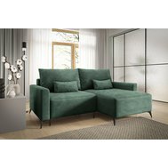 Malá rozkládací sedací souprava Mini Loft L – tkanina Poso 14 tmavě zelená 01