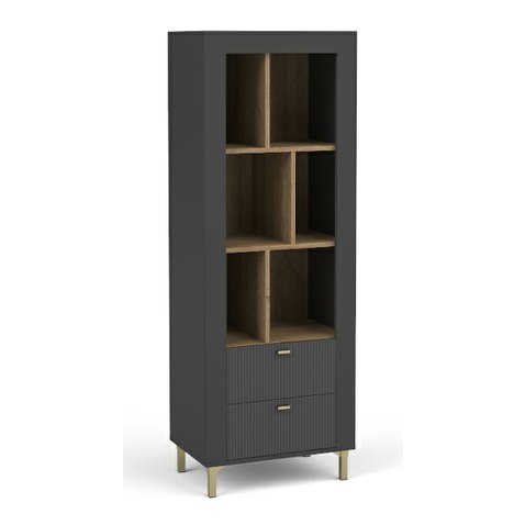 Kombinovaný regál Mossa - černá 01