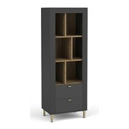 Kombinovaný regál Mossa - černá 01