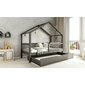 Domečková postel Musa bis s úložným prostorem - 70 x 140 / grafit 02