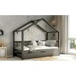 Domečková postel Musa bis s úložným prostorem - 70 x 140 / grafit 03