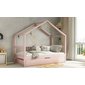 Domečková postel Musa bis s úložným prostorem - 70 x 140 / růžová 03