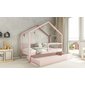 Domečková postel Musa bis s úložným prostorem - 70 x 140 / růžová 04